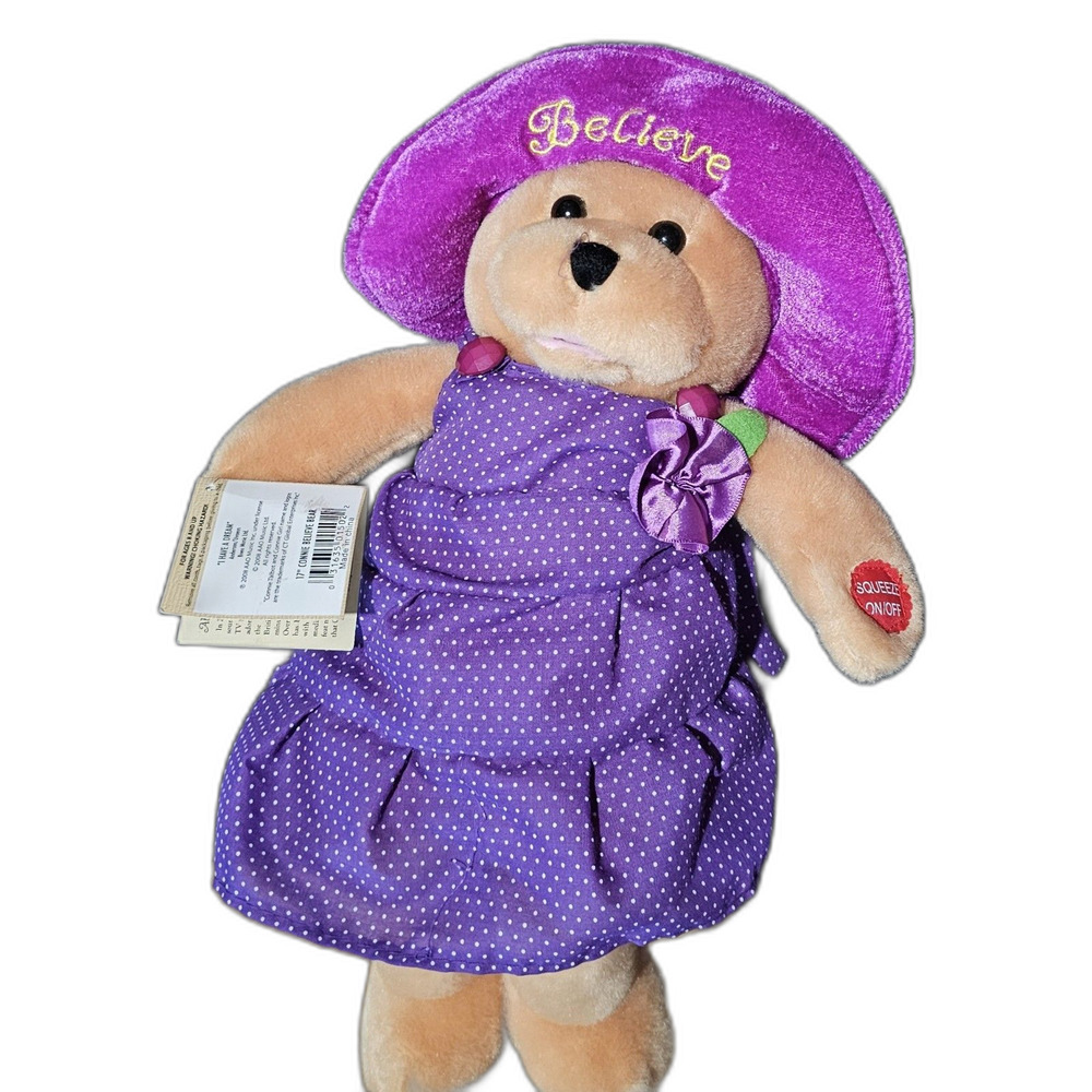 NWT Chantilly Lane Connie Girl Talbot Musical Collection Believe Bear